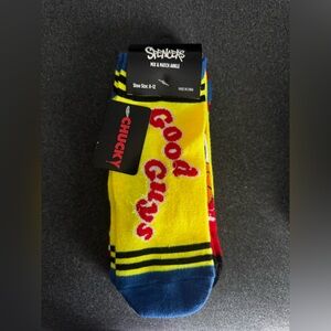'Good Guys' Yellow Crew Socks with Blue Accents